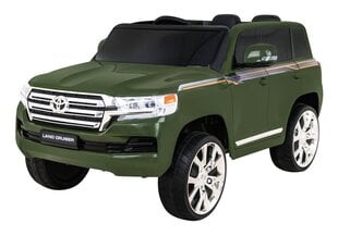 Yksipaikkainen lasten sähköauto Toyota Land Cruiser, vihreä hinta ja tiedot | Lasten sähköautot | hobbyhall.fi