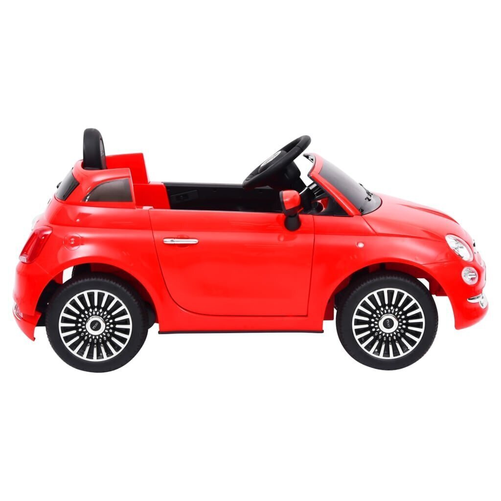 vidaXL Lasten sähköauto Fiat 500 punainen hinta ja tiedot | Lasten sähköautot | hobbyhall.fi