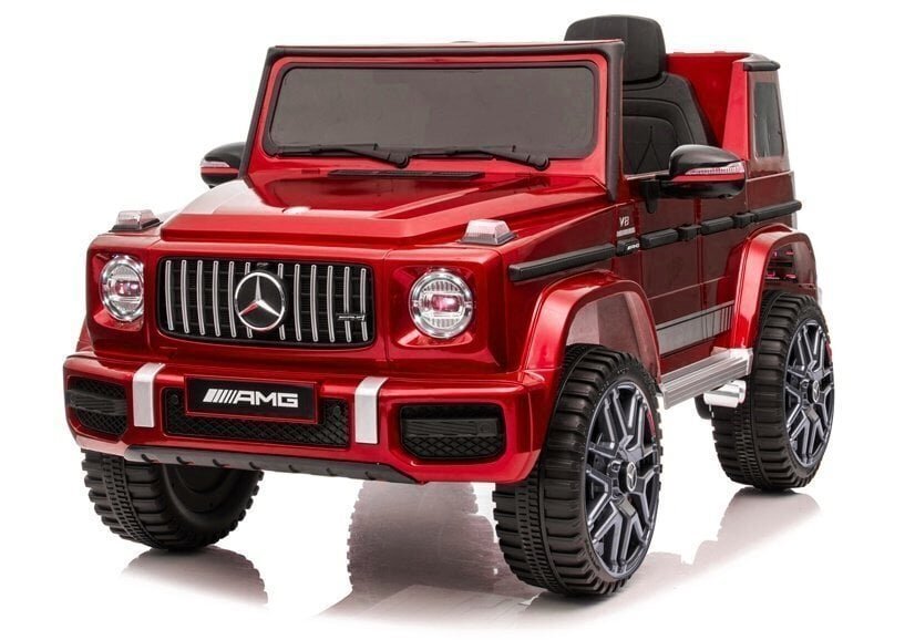 Mercedes Benz G63 AMG sähkökäyttöinen yksipaikkainen farmari, punainen lakattu hinta ja tiedot | Lasten sähköautot | hobbyhall.fi