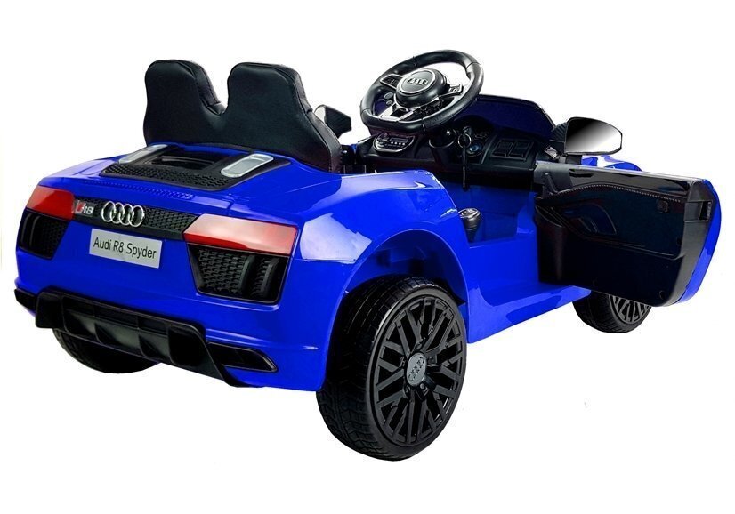 Kaksipaikkainen lasten sähköauto Audi R8, sininen hinta ja tiedot | Lasten sähköautot | hobbyhall.fi