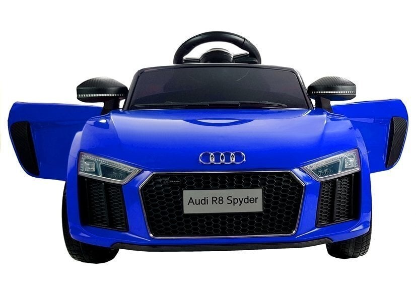 Kaksipaikkainen lasten sähköauto Audi R8, sininen hinta ja tiedot | Lasten sähköautot | hobbyhall.fi