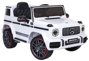 Mercedes AMG G63 yksipaikkainen lasten sähköauto, valkoinen hinta ja tiedot | Lasten sähköautot | hobbyhall.fi