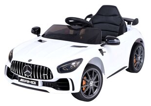 Vinvietis lasten sähköauto Mercedes AMG GTR Lean Cars, valkoinen hinta ja tiedot | Lasten sähköautot | hobbyhall.fi