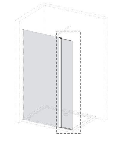 Lisälasi suihkuseinälle Liveno Walk Cleariossa 195 hinta ja tiedot | Suihkuseinät ja -ovet | hobbyhall.fi