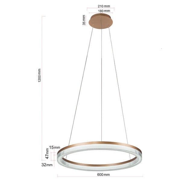 Light Prestige riippuvalaisin Midway Cristal