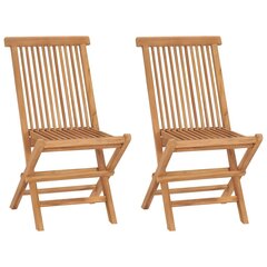Taitettavat tuolit VidaXL, ruskea hinta ja tiedot | Puutarhatuolit | hobbyhall.fi