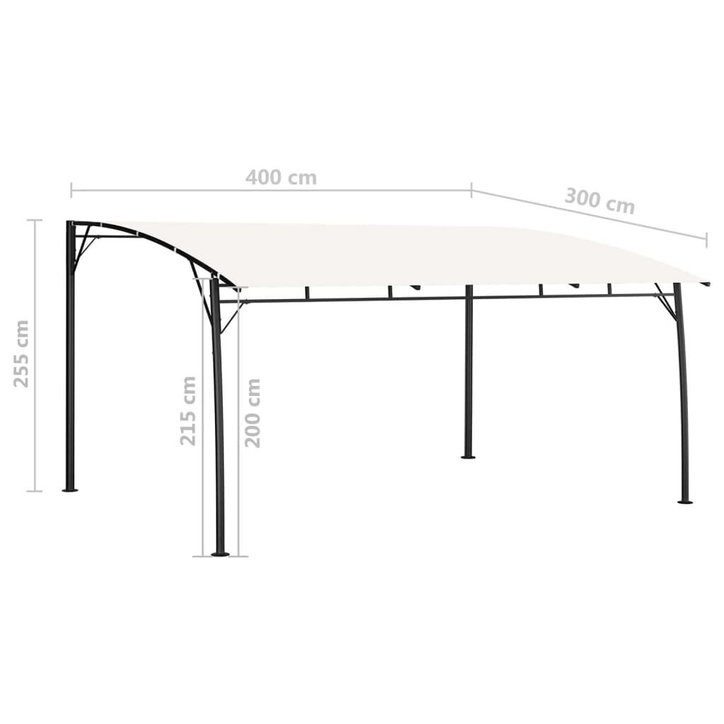 vidaXL Puutarhamarkiisi auringolta, kermanvärinen, 4x3x2,55m hinta ja tiedot | Aurinkovarjot ja markiisit | hobbyhall.fi