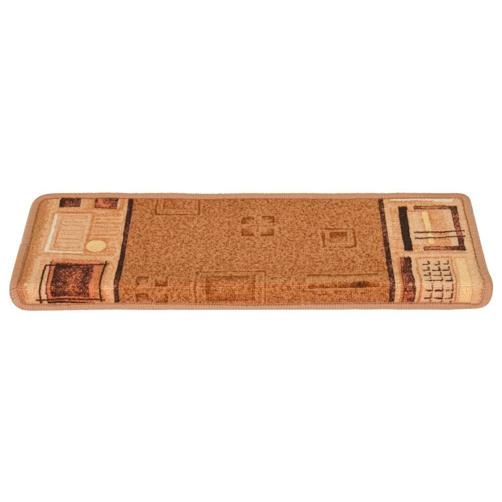 vidaXL Itsekiinnittyvät rappumatot, 15 kpl, beige, 65x25cm hinta ja tiedot | Isot matot | hobbyhall.fi