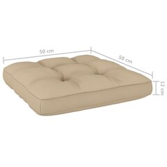 2 tyynyn setti vidaXL, beige hinta ja tiedot | Istuintyynyt, pehmusteet ja päälliset | hobbyhall.fi