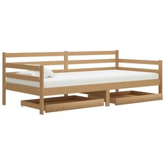 Sänky laatikoilla, vidaXL, hunajaruskea, 90x200cm, massiivimänty, ruskea hinta ja tiedot | Sängyt | hobbyhall.fi