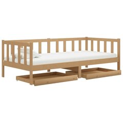 Sänky laatikoilla, vidaXL, hunajaruskea, 90x200cm, massiivimänty, ruskea hinta ja tiedot | Sängyt | hobbyhall.fi