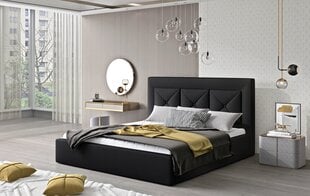 NORE Cloe 23 sänky, 200x200 cm, musta hinta ja tiedot | Sängyt | hobbyhall.fi