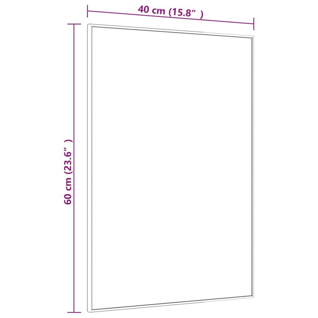 vidaXL Peili ovessa, kultaa, 40x60cm, lasia ja alumiinia hinta ja tiedot | Peilit | hobbyhall.fi