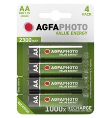 AgfaPhoto ladattavat elementit AA 2300mAh 4kpl. hinta ja tiedot | Paristot | hobbyhall.fi