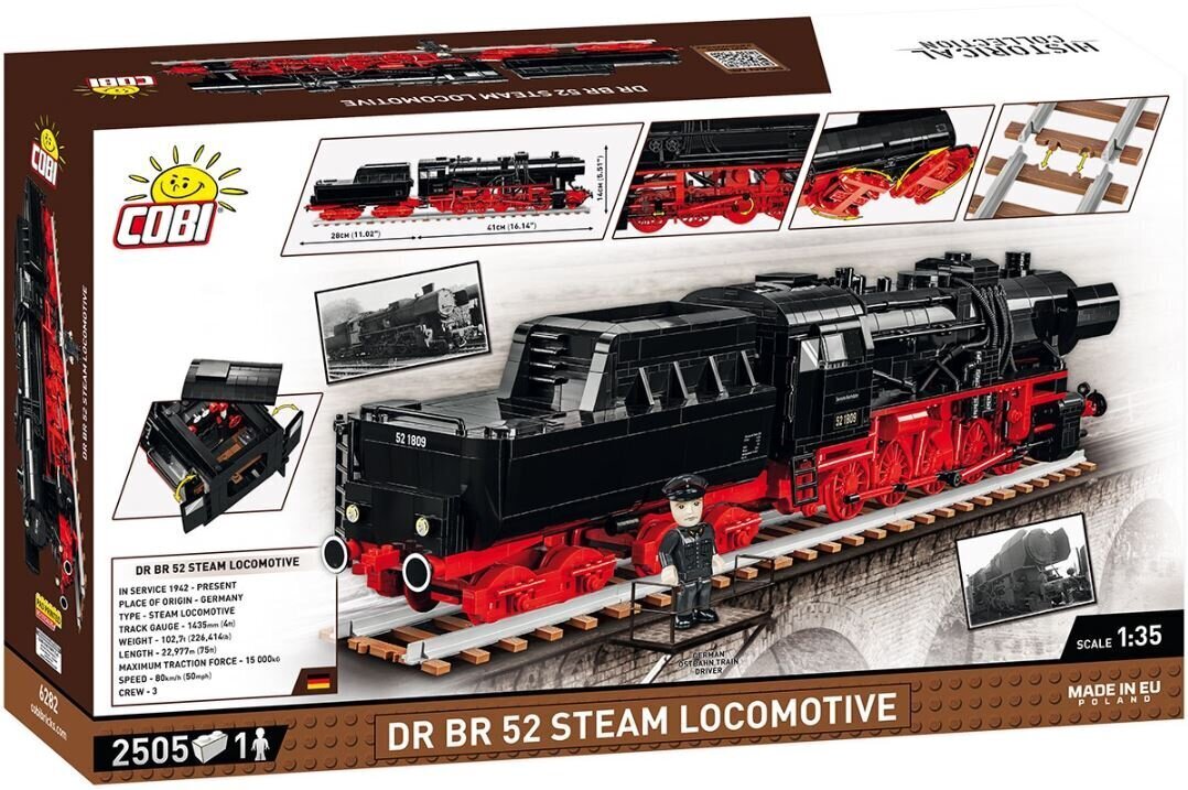 Cobi TRAINS DRB Class 52 Steam Locom.Germ 6282 hinta ja tiedot | LEGOT ja rakennuslelut | hobbyhall.fi