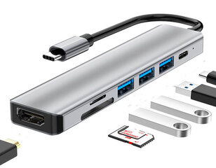 USB-keskitin Keskitin 7in1 hinta ja tiedot | Adapterit | hobbyhall.fi