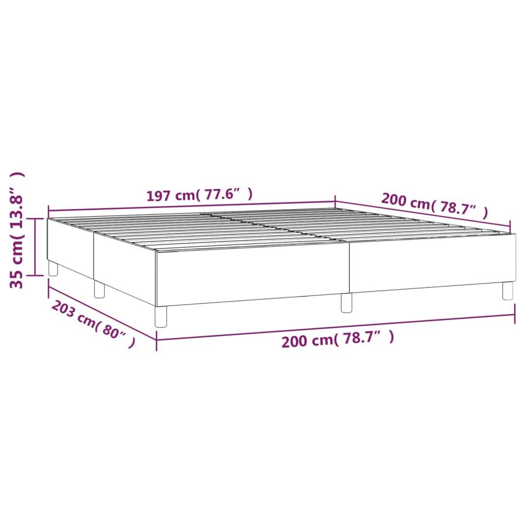 vidaXL Sängynrunko jousilla, musta, 200x200cm, keinonahkaa hinta ja tiedot | Sängyt | hobbyhall.fi