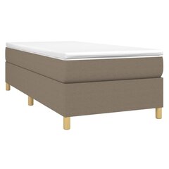 vidaXL Sänky jousilla ja patjalla, taupe, 90x190 cm, kangas hinta ja tiedot | Sängyt | hobbyhall.fi