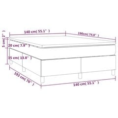 vidaXL Sänky jousilla ja patjalla, musta, 140x190 cm, kangas hinta ja tiedot | Sängyt | hobbyhall.fi