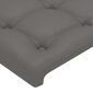 vidaXL pääty korvilla, harmaa, 83x23x118/128cm, keinonahka hinta ja tiedot | Sängyt | hobbyhall.fi