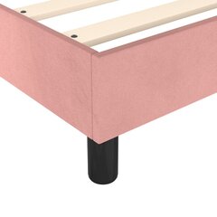 vidaXL Box jousisänky patjalla, pinkki, 160x200 cm, sametti hinta ja tiedot | Sängyt | hobbyhall.fi