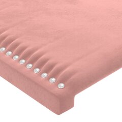 vidaXL pääty korvilla, vaaleanpunainen, 203x23x118/128cm, sametti hinta ja tiedot | Sängyt | hobbyhall.fi