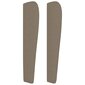 vidaXL Sängynpäädy korvilla, taupe, 203x23x118/128cm, kangas hinta ja tiedot | Sängyt | hobbyhall.fi