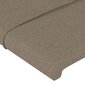 vidaXL Sängynpäädy korvilla, taupe, 203x23x118/128cm, kangas hinta ja tiedot | Sängyt | hobbyhall.fi