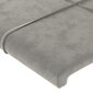 Sängynpäädy korvilla vidaXL, sametti, 103x23x118/128cm, harmaa hinta ja tiedot | Sängyt | hobbyhall.fi