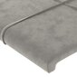 vidaXL pääty korvilla, harmaa, 163x23x118/128cm, samettia hinta ja tiedot | Sängyt | hobbyhall.fi