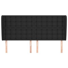 vidaXL pääty korvilla, musta, 163x23x118/128cm, keinonahka hinta ja tiedot | Sängyt | hobbyhall.fi