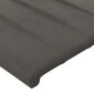 vidaXL pääty korvilla, harmaa, 163x23x118/128cm, samettia hinta ja tiedot | Sängyt | hobbyhall.fi