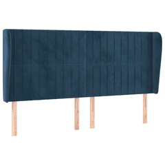 vidaXL pääty korvilla, sininen, 163x23x118/128cm, sametti hinta ja tiedot | Sängyt | hobbyhall.fi