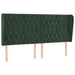 vidaXL pääty korvilla, vihreä, 203x23x118/128cm, sametti hinta ja tiedot | Sängyt | hobbyhall.fi