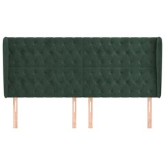 vidaXL pääty korvilla, vihreä, 203x23x118/128cm, sametti hinta ja tiedot | Sängyt | hobbyhall.fi