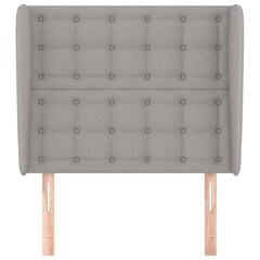 vidaXL pääty korvilla, harmaa, 103x23x118/128cm, kangas hinta ja tiedot | Sängyt | hobbyhall.fi