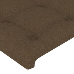 vidaXL pääty korvilla, ruskea, 203x23x118/128cm, kangas hinta ja tiedot | Sängyt | hobbyhall.fi