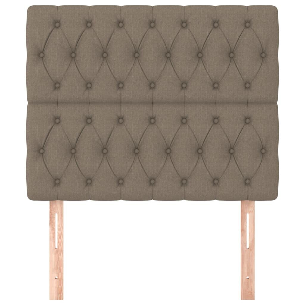 vidaXL sängynpäädyt, 2 kpl, taupe väri, 90x7x78/88cm, kangas hinta ja tiedot | Sängyt | hobbyhall.fi