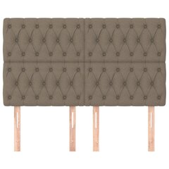 vidaXL sängynpäädyt, 4 kpl, taupe väri, 72x7x78/88cm, kangas hinta ja tiedot | Sängyt | hobbyhall.fi