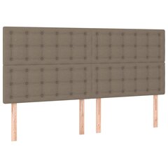 vidaXL sängynpäädyt, 4 kpl, taupe väri, 80x5x78/88cm, kangas hinta ja tiedot | Sängyt | hobbyhall.fi