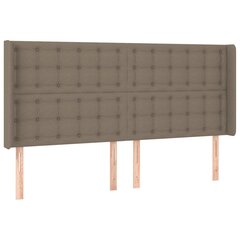 vidaXL Sängynpääty korvilla, taupe, 163x16x118/128cm, kangas hinta ja tiedot | Sängyt | hobbyhall.fi