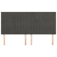 vidaXL pääty, 4 kpl, tummanharmaa, 100x5x78/88cm, sametti hinta ja tiedot | Sängyt | hobbyhall.fi