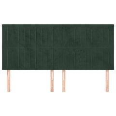 vidaXL pääty, 4 kpl, tummanvihreä, 100x5x78/88cm, sametti hinta ja tiedot | Sängyt | hobbyhall.fi