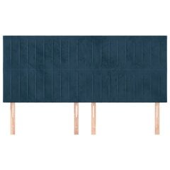 vidaXL pääty, 4 kpl, tummansininen, 100x5x78/88cm, sametti hinta ja tiedot | Sängyt | hobbyhall.fi