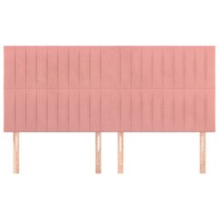 vidaXL pääty, 4 kpl pinkki, 100x5x78/88cm, sametti hinta ja tiedot | Sängyt | hobbyhall.fi