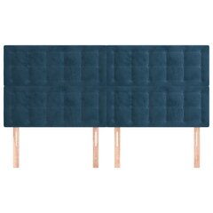 vidaXL pääty, 4 kpl, tummansininen, 100x5x78/88cm, sametti hinta ja tiedot | Sängyt | hobbyhall.fi