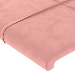 vidaXL pääty korvilla, pinkki, 203x16x78/88cm, sametti hinta ja tiedot | Sängyt | hobbyhall.fi