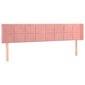 vidaXL pääty korvilla, pinkki, 203x16x78/88cm, sametti hinta ja tiedot | Sängyt | hobbyhall.fi