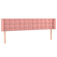 vidaXL pääty korvilla, vaaleanpunainen, 203x16x78/88cm, sametti hinta ja tiedot | Sängyt | hobbyhall.fi