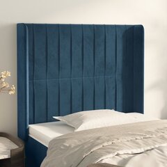 vidaXL pääty korvilla, tummansininen, 83x16x118/128cm, sametti hinta ja tiedot | Sängyt | hobbyhall.fi